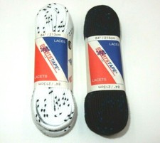 SPORTS TAPE HOCKEY SKATE LACES BLACK W/ WHITE & WHITE W/ BLACK