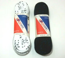 SPORTS TAPE HOCKEY SKATE LACES BLACK W/ WHITE & WHITE W/ BLACK