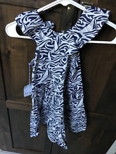 (IINWT! Vineyard Vines for Target Navy Blue White Sleeveless Ruffle Dress XS 4-5