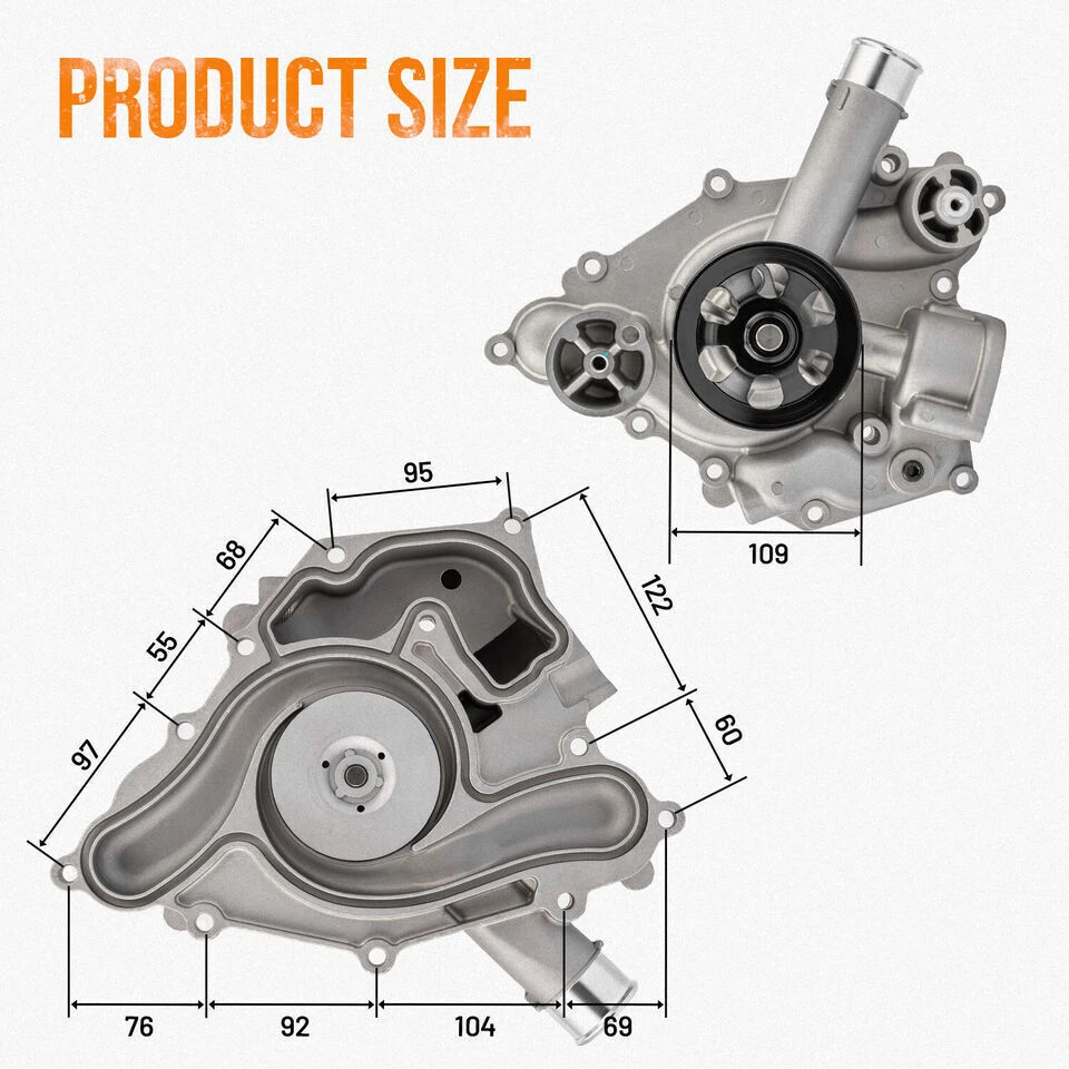 Water Pump For 2011-2020 Jeep Grand Cherokee Dodge Charger Chrysler 300 5.7/6.4L Foto 2 de 4