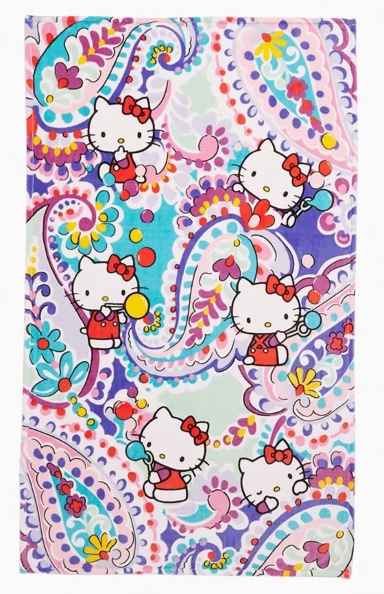 Vera Bradley Hello Kitty Towel Dorm Beach Bath Large 33"x66" NWT