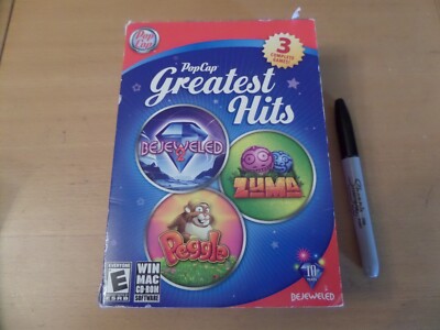 PopCap Greatest Hits (PC) Bejeweled 2, Zuma, Peggle  New Sealed