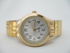Women's Gold Toned Stretch Band Watch Analog