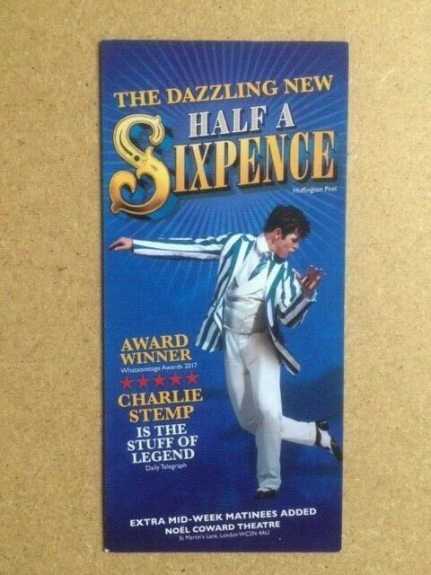 HALF A SIXPENCE / CHARLIE STEMP Original Promotional Theatre Flyer (2)