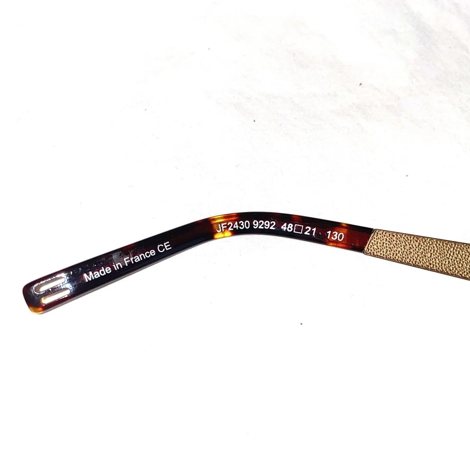 J.F. REY JF2430 9292 Brown Matte Gold Square Eyeglasses 48-21-130 Made In France - Image 2 of 4