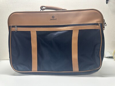 Vintage Samsonite 2800 Series 1980's Canvas Navy Blue Bag-MISSING SHOULDER STRAP