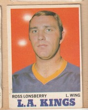 HOCKEY CARD NHL 1970-71 ROSS LONSBERRY LOS ANGELES KINGS OPC #37