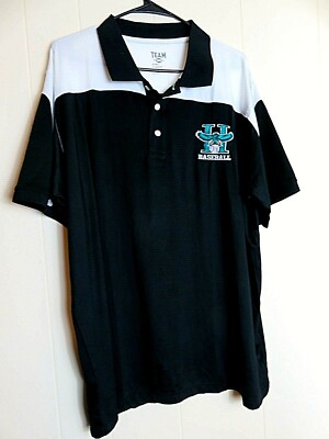 Team 365 Polo Golf Two Tone Black / White Embroidered Polyester/Spandex Men's XL