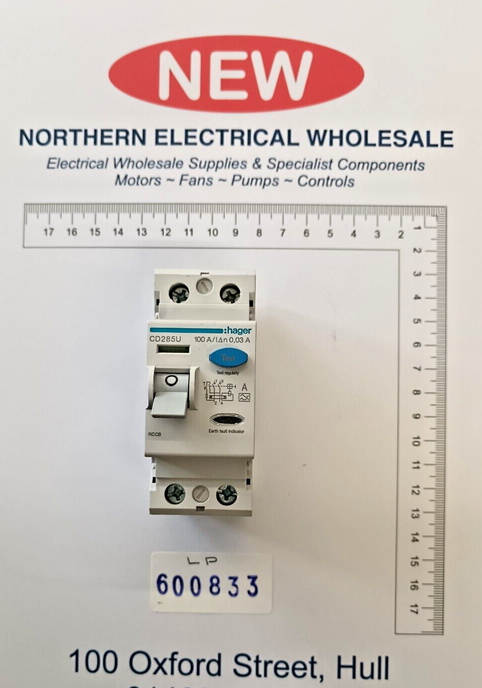 Hager CD285U 100A 2 Pole 30mA Type A RCD (LP-600833)