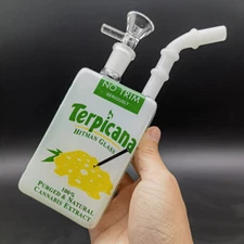 7" Glass Bong Bubbler Water Pipe Smoking Hookah Juice Box Shisha W/ 14mm Bowl