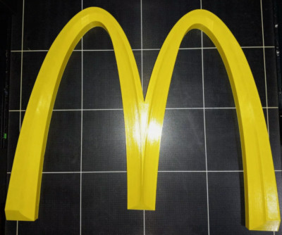 Professional McDonald s Big  M  3D Advertising Sign Golden Arches 8''×6''