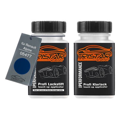 Autolack Lackstift für Renault Alpine 05477 Bleu Legendre Metallic 2 x 50ml