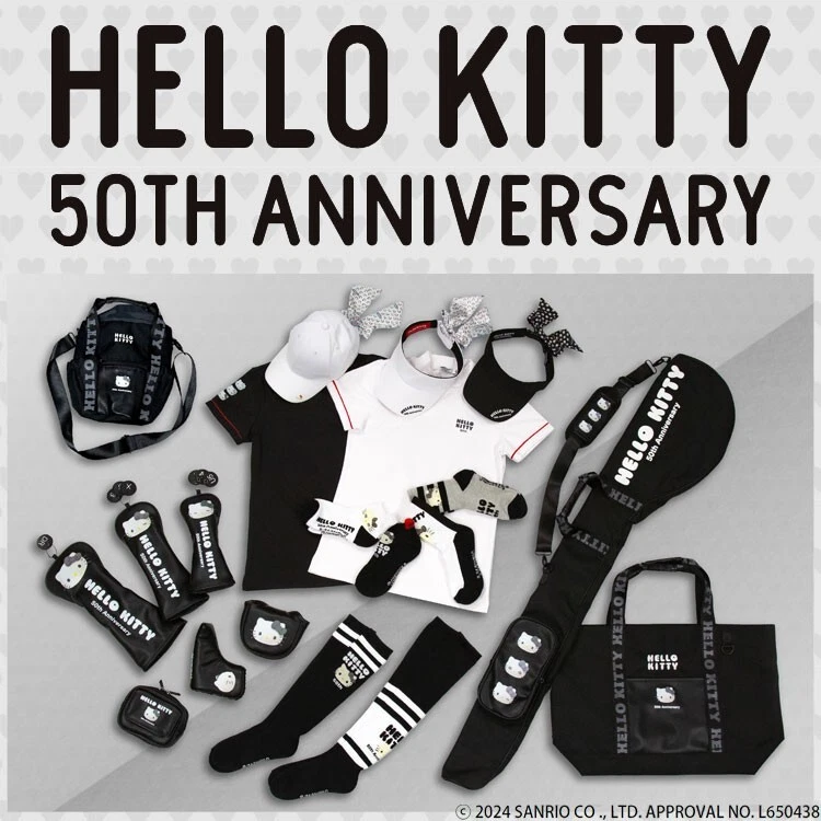 NUEVO Estuche para palos de golf Hello Kitty 50 aniversario Sanrio color negro de Japón Foto 4 de 4