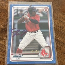 Gilberto Jimenez Autographed 2020 Bowman Draft Blue #BD137 /150 Red Sox