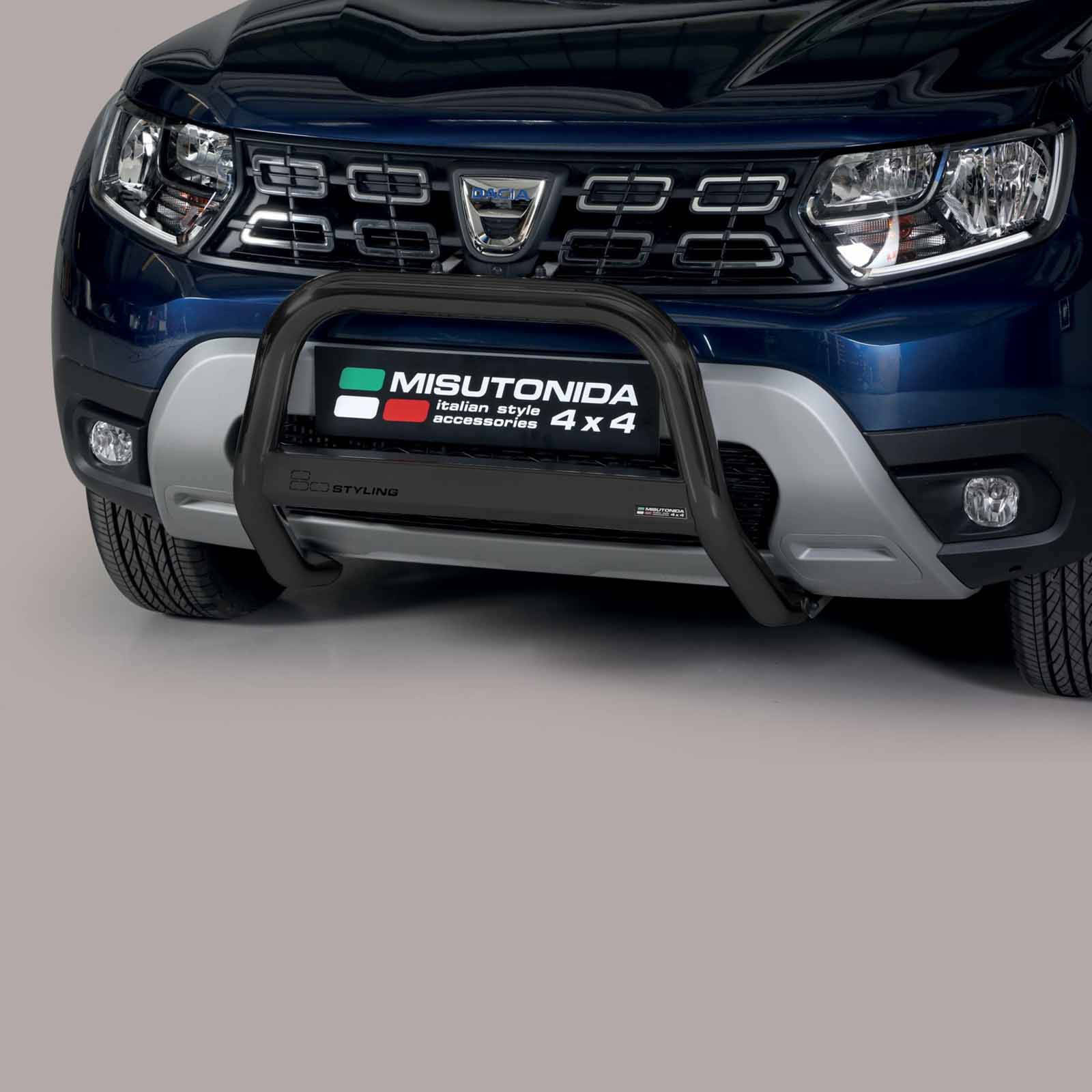 Pare-buffle protection avant noire Dacia Duster 2020 2021 tube