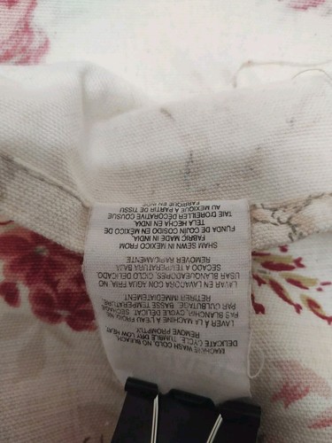 Waverly Garden Room Norfolk Rose Floral Stripe Standard Pillow Sham Cottagecore - Picture 4 of 4