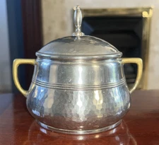 WMF PLANISHED TWIN HANDLED LIDDED SUGAR BOWL