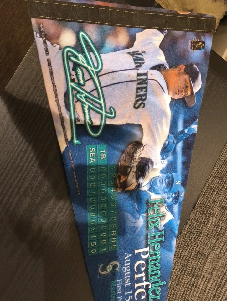 Seattle Mariners Felix Hernandez Perfect Game Wincraft 30x12 Pennant - Image 2 of 4
