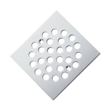 Square 4-1/4 Inch Screw-in Floor Drain Cover Replacement Stainless Steel Show...