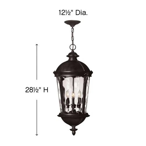 Hinkley Windsor 28 1/2" High Black Outdoor Hanging Light - Picture 5 of 7