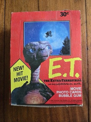 E.T. The Extra-Terrestrial 1982 Movie Topps Wax Box - 36 Sealed Card Wax Packs