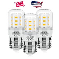 Refrigerator LED Bulb E27 3.5W 2700K Warm White 3 Pack for Fridge Replacement