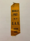 Grand Army of the Republic Buckley Post Civil War Reunion Ribbon Akron Ohio