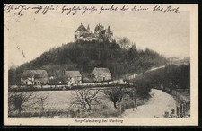 Warburg, Calenberg Castle with street, postcard 1921