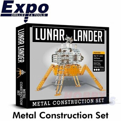 LUNAR LANDER Mondlandungen Edelstahl Bauset 558 Teile Metallset