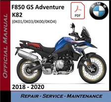 BMW F850 GS F850GS Adventure K82 Workshop Service Manual 2018 - 2020 on USB