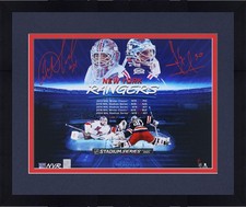 Framed Igor Shesterkin & Henrik Lundqvist Rangers Signed 16x20 Photo-LE 1