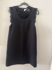 VERSACE Black Lace ALine Shift Dress Made in Italy,Ikram Chicago Exclusive