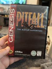Sega Genesis Pitfall Video Game Complete Missing Hanger Tab