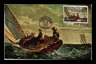 DR JIM STAMPS US MAXI CARD WINSLOW HOMER ARTIST BREEZING UP FIRST DAY ISSUE