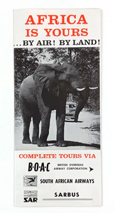 1960s Africa By Air & Land BOAC Airlines Tours SAR SAA Vintage Travel Brochure