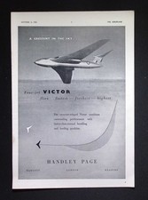 Original 1953 Advert Handley Page Four-Jet Victor Aircraft