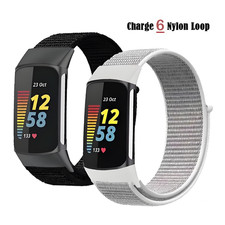 Nylon Loop Strap for Fitbit Charge6 Charge5 Sport Bracelet Wristband Correa Band
