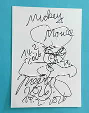 Jonathan Meese  -  Zeichnung mit original Autogramm !!!