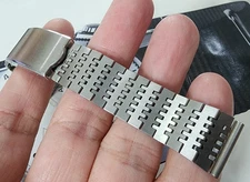 Vintage BEAR Bracelet Band Stainless Steel Unique 18mm end pieces.