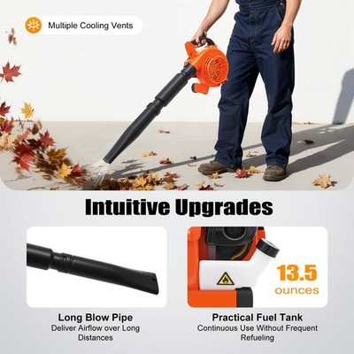 25.4cc 2-Stroke Handheld Leaf Blower Yard Grass Sweeper Cleaning Machine 7500rpm