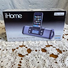 iHome iP16 Portable Stereo Speaker System for iPhone iPod Alarm Clock Charger
