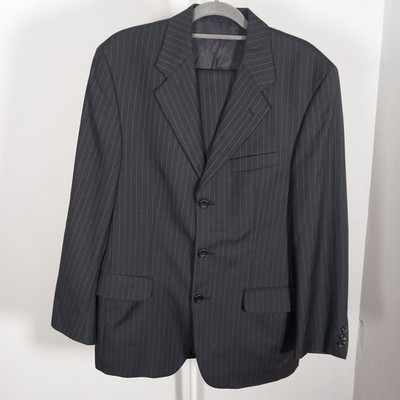 MPH Hollingtons grauer Anzug Nadelstreifen Jacke & Hose 38'' Brustumfang 33'' W 31'' L