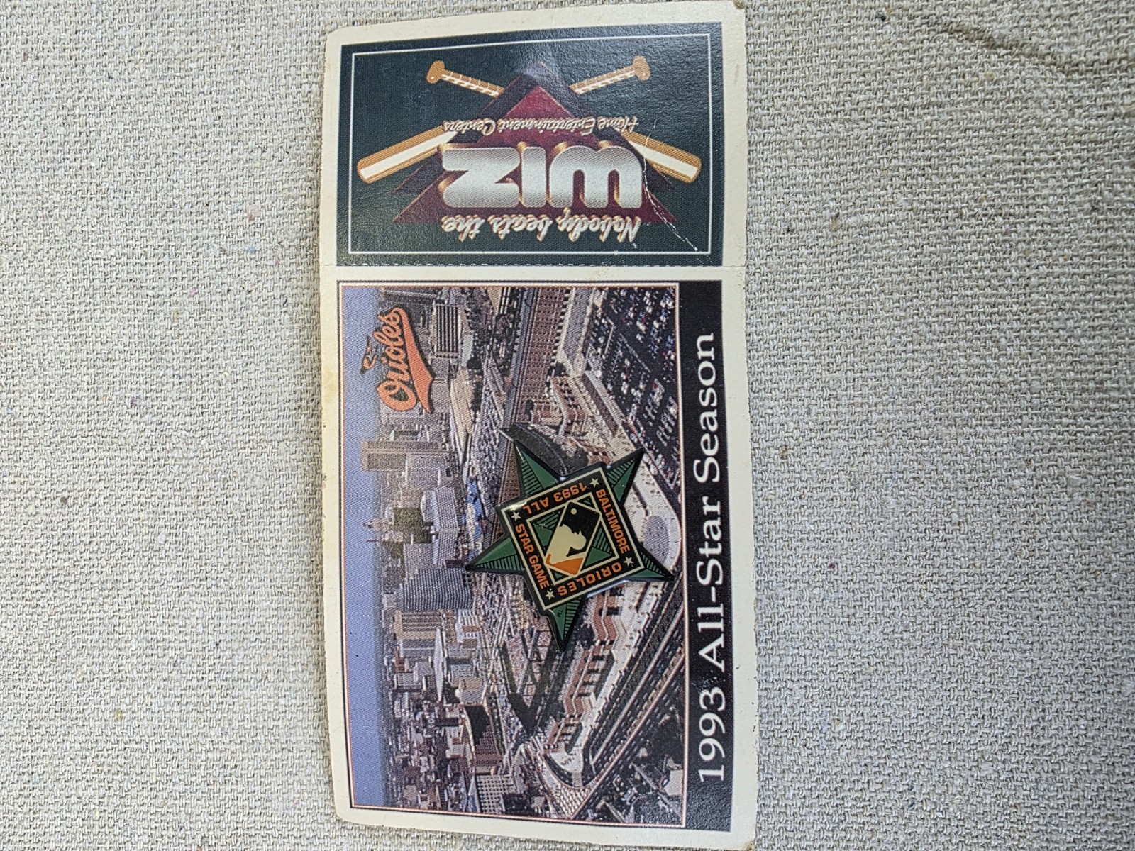 1993 Baltimore Orioles MLB All Star Game Press Pin Camden Yards