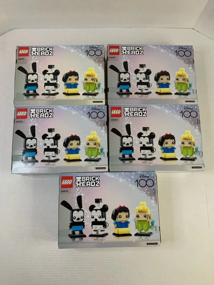 Lot of 5- LEGO BRICKHEADZ Disney 100th Celebration 40622 Sets-All are New Sealed - Image 2 of 4
