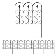 Outsunny 5PCs Decorative Garden Fencing Metal Border Edging