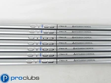 7pc NEW MITSUBISHI CHEMICAL OTi 85 REGULAR FLEX GRAPHITE IRON SHAFTS .370 448104