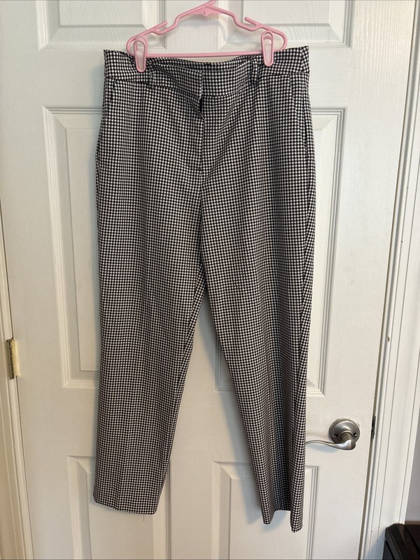 Rachel Zoe Women’s Dress Pants, Size 10, Brown/white Checkered
