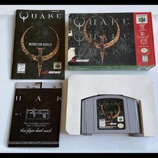 Quake Nintendo 64 Game Cartridge USED Complete In Box With Manual And Poster