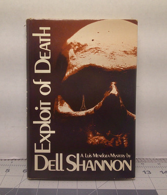 EXPLOIT OF DEATH by Dell Shannon HCDJ,  1983 Book Club Edition