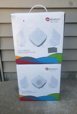 Lot/Pair Boston Acoustics SoundWare Cube Wired Indoor/Outdoor Speaker White